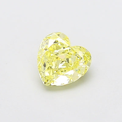 1.07 carat fancy intense yellow heart lab grown diamond VS1 clarity