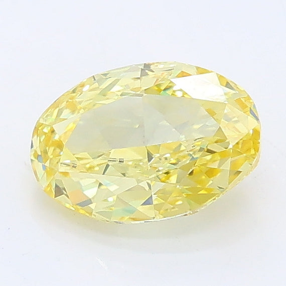 1.06 carat fancy intense yellow oval lab grown diamond VVS2 clarity