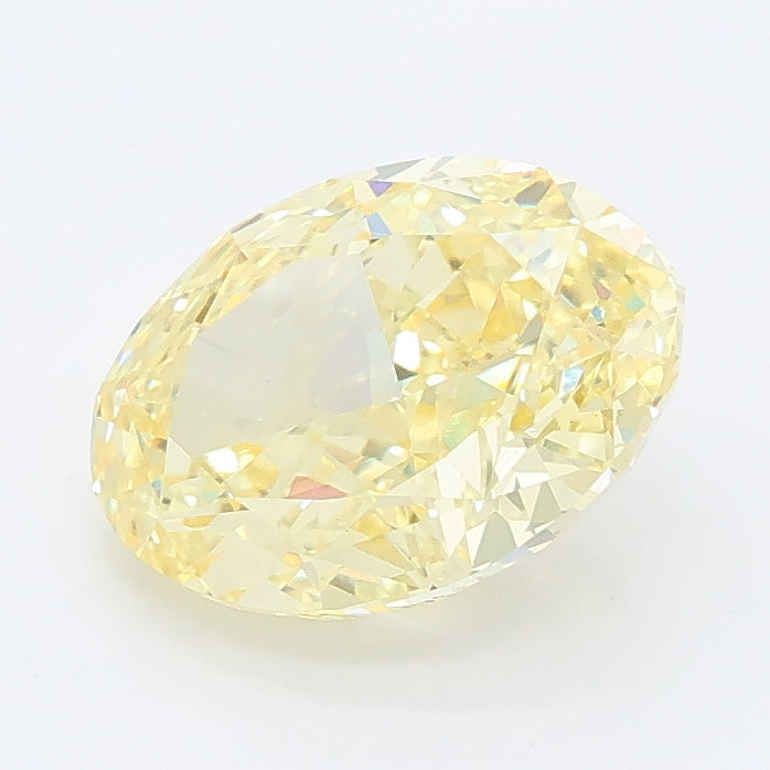 2.32 carat fancy intense yellow oval lab grown diamond VVS2 clarity