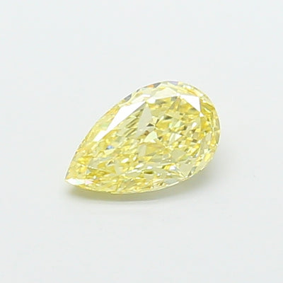 1.01 carat fancy yellow pear lab grown diamond VVS2 clarity