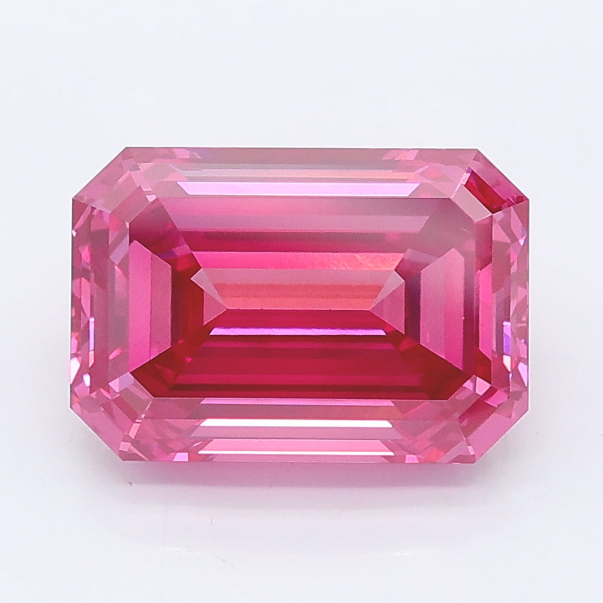 3.38 carat fancy vivid pink emerald lab grown diamond VS1 clarity
