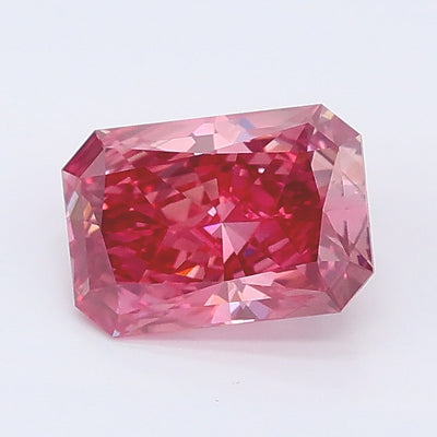 1.05 carat fancy deep pink radiant lab grown diamond VS2 clarity