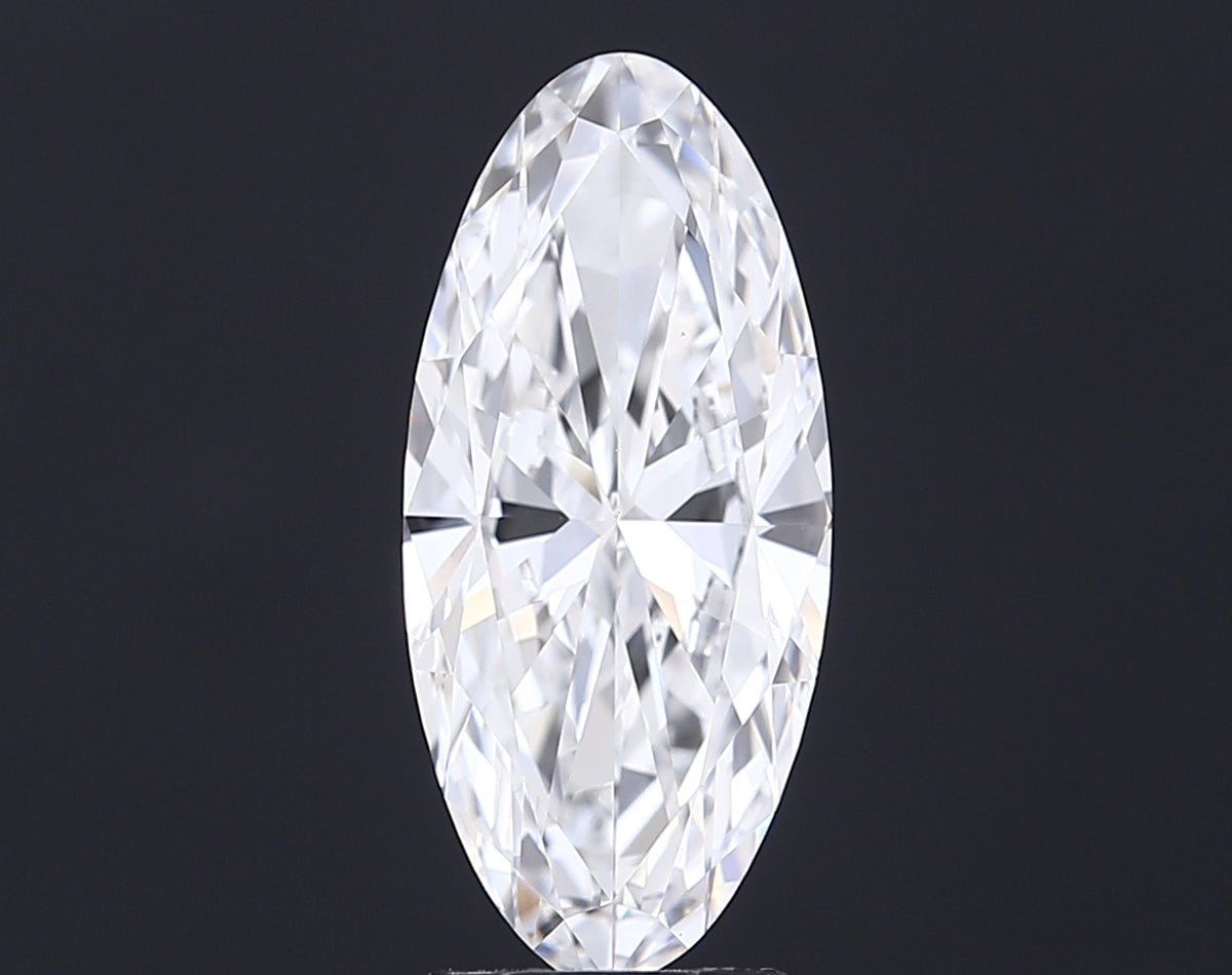 3.07 carat moval lab grown diamond E color VVS2 clarity