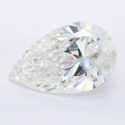 6.08 carat pear lab grown diamond F color VVS2 clarity