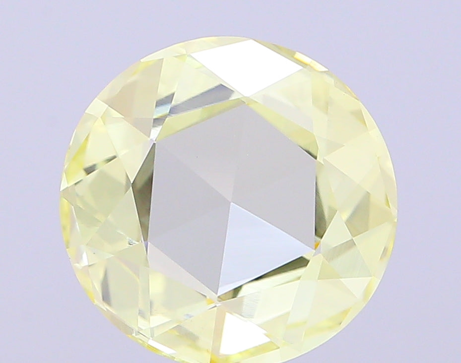 2.77 carat fancy yellow rose cut lab grown diamond VVS2 clarity