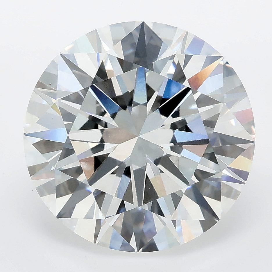 7.77 carat round lab grown diamond F color VVS2 clarity