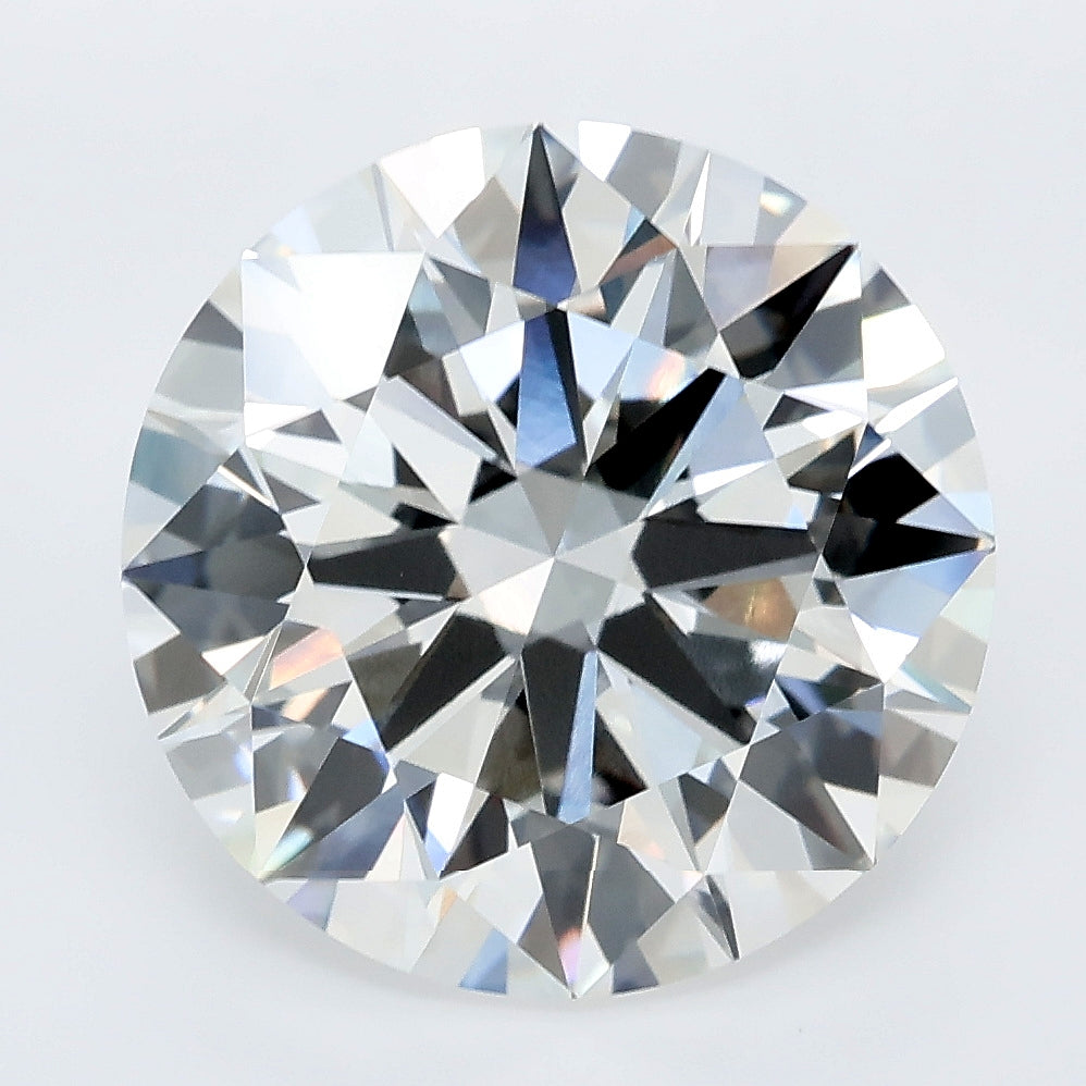 8.07 carat round lab grown diamond F color VVS2 clarity