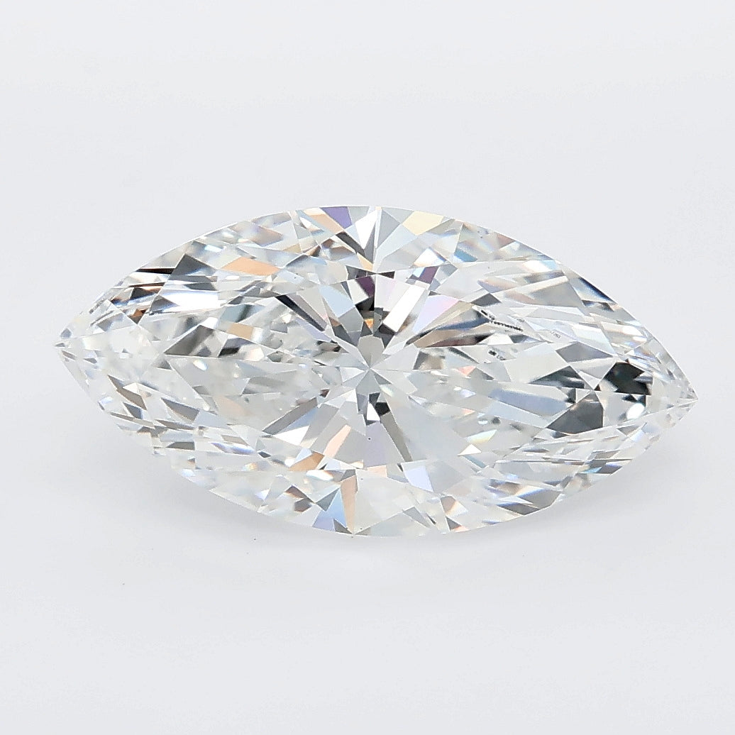 3.07 carat marquise lab grown diamond E color VS1 clarity