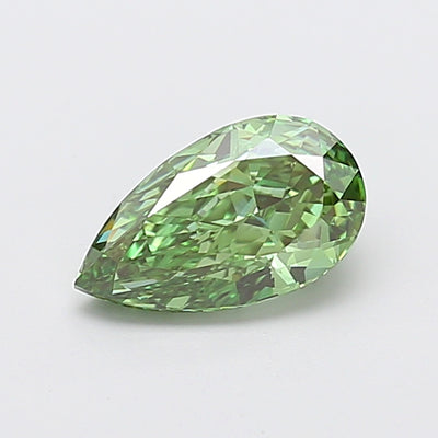 1.57 carat fancy vivid green pear lab grown diamond VS1 clarity