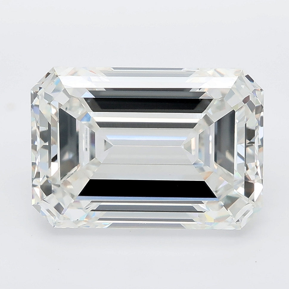 6.58 carat emerald lab grown diamond F color VVS2 clarity