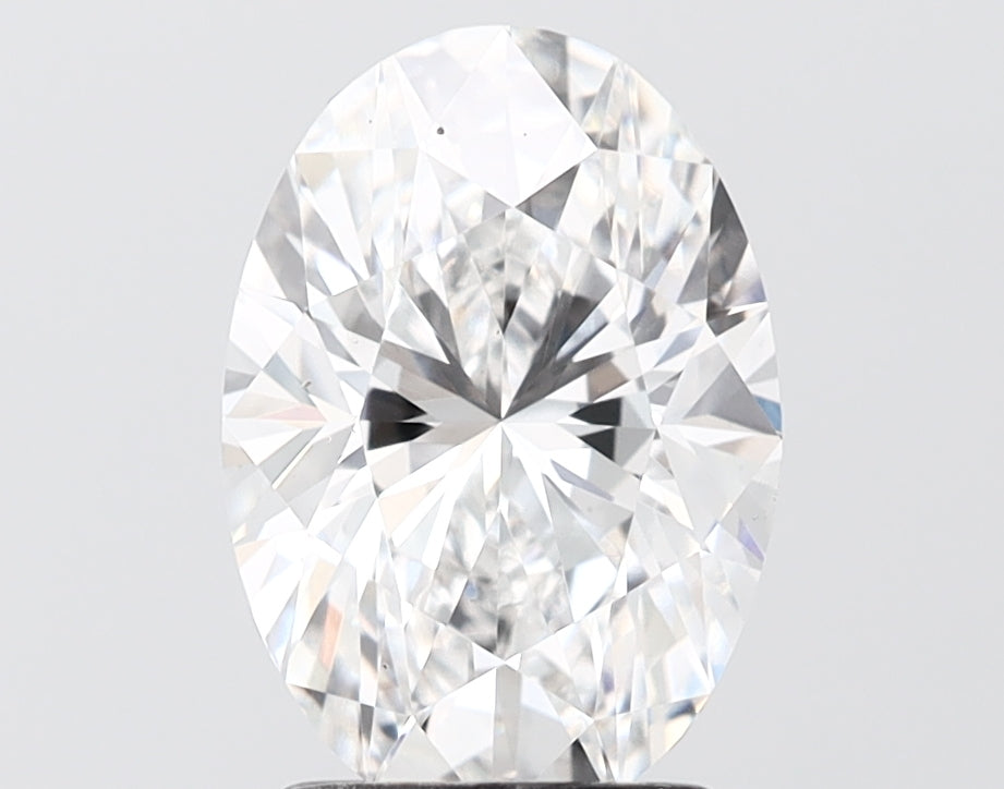2.60 carat oval lab grown diamond E color VVS2 clarity