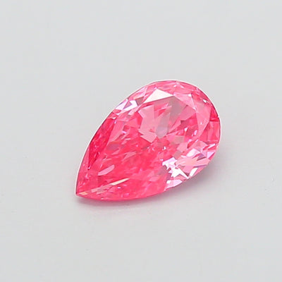 0.93 carat fancy vivid pink pear lab grown diamond VVS2 clarity