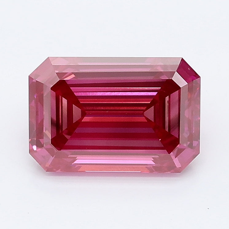 2.27 carat fancy pink emerald lab grown diamond VS1 clarity