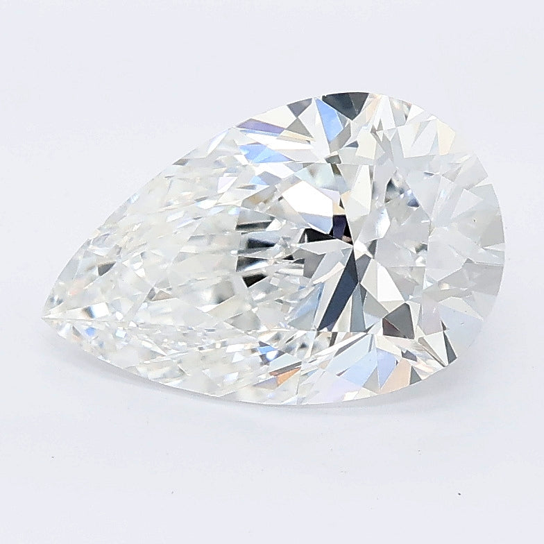 2.06 carat pear lab grown diamond E color VVS2 clarity