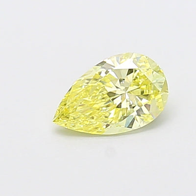0.59 carat fancy intense yellow pear lab grown diamond VVS2 clarity