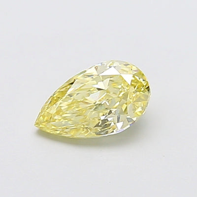 0.95 carat fancy intense yellow pear lab grown diamond VVS2 clarity