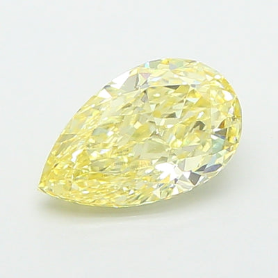1.04 carat fancy yellow pear lab grown diamond VVS2 clarity