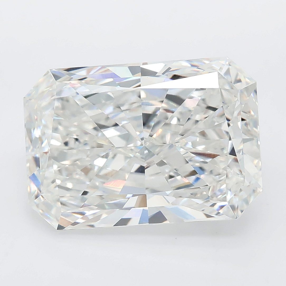7.73 carat radiant lab grown diamond E color VVS2 clarity