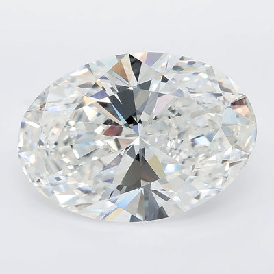 7.06 carat oval lab grown diamond E color VS1 clarity