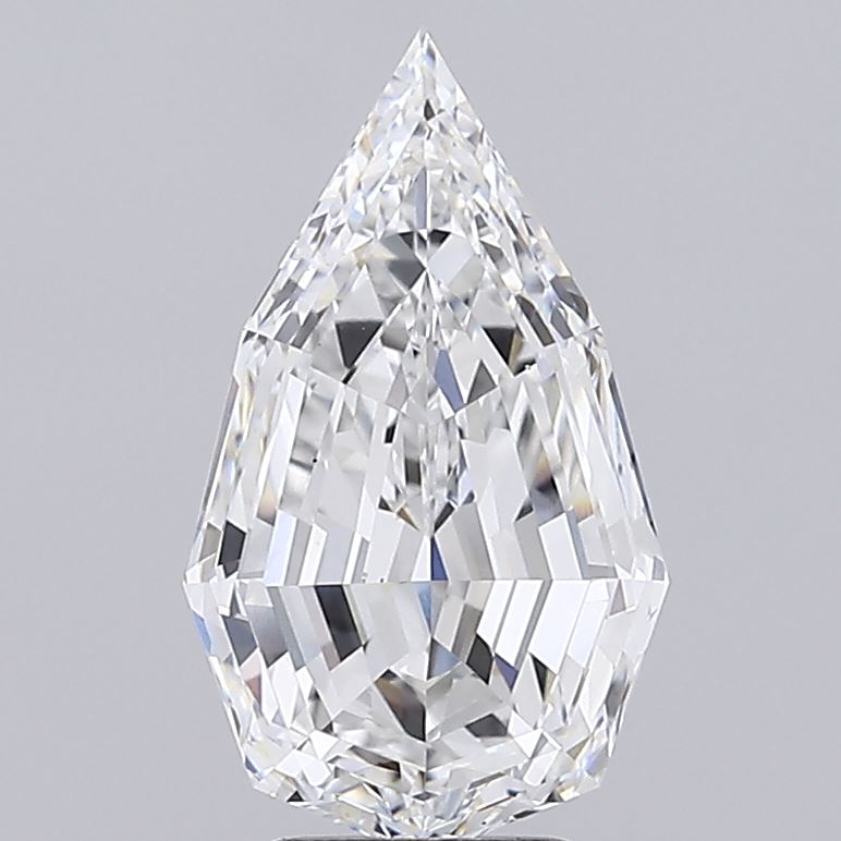 4.04 carat pear lab grown diamond E color VS1 clarity