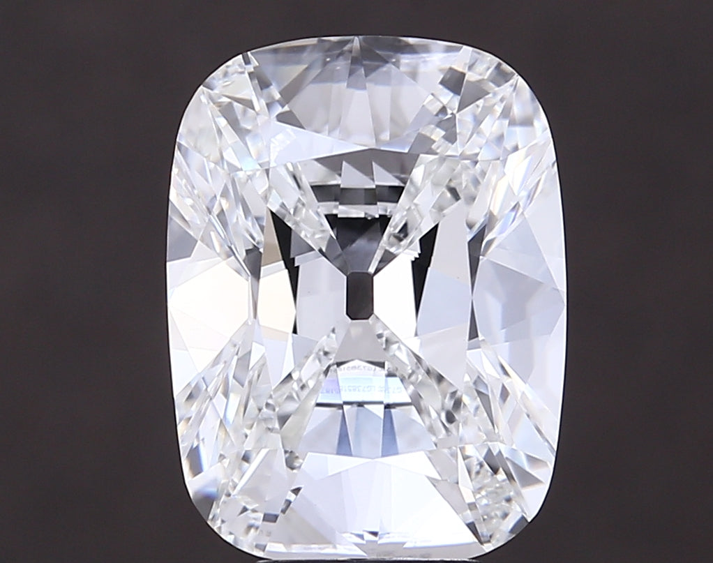 7.00 carat old mine cushion lab grown diamond F color VVS2 clarity