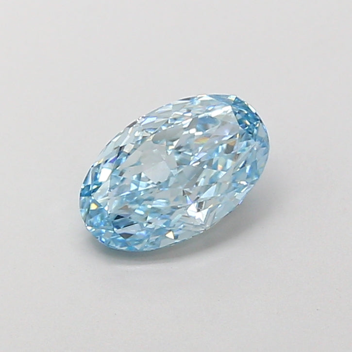 1.16 carat fancy vivid blue oval lab grown diamond VS1 clarity