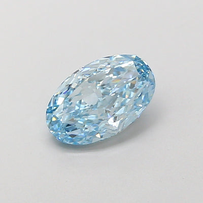 1.16 carat fancy vivid blue oval lab grown diamond VS1 clarity
