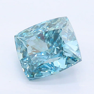1.09 carat fancy vivid blue cushion lab grown diamond VS1 clarity