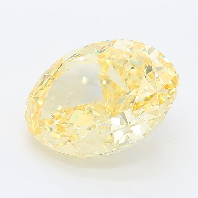 2.14 carat fancy intense yellow oval lab grown diamond VS1 clarity