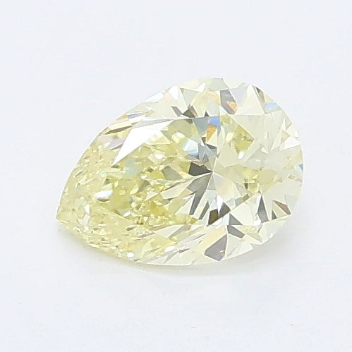 0.36 carat fancy light yellow pear lab grown diamond VS1 clarity