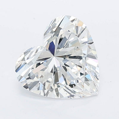 1.25 carat heart lab grown diamond E color VVS2 clarity