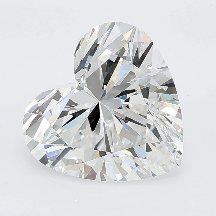 2.49 carat heart lab grown diamond E color VVS2 clarity
