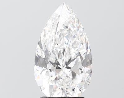 3.08 carat pear lab grown diamond F color VS2 clarity