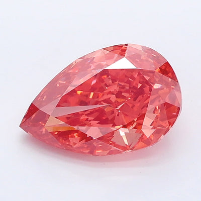 1.67 carat fancy vivid pink pear lab grown diamond VS2 clarity