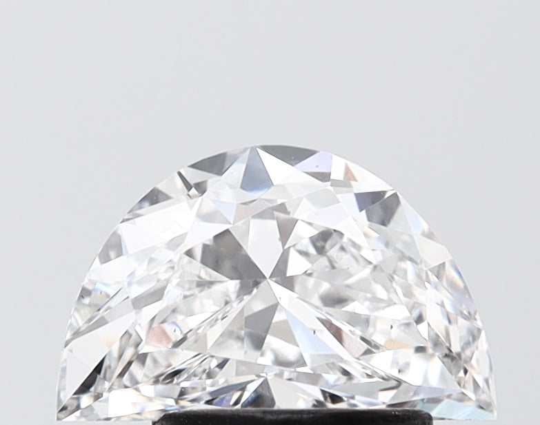 1.55 carat half moon lab grown diamond D color VS2 clarity