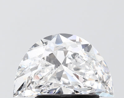 1.55 carat half moon lab grown diamond D color VS2 clarity