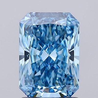 1.73 carat fancy vivid blue radiant lab grown diamond VS1 clarity