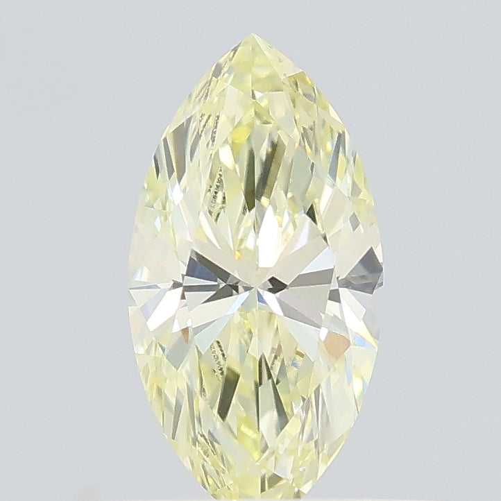 0.41 carat fancy light yellow marquise lab grown diamond VVS2 clarity