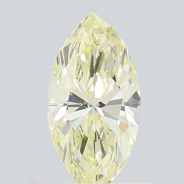 0.41 carat fancy light yellow marquise lab grown diamond VVS2 clarity