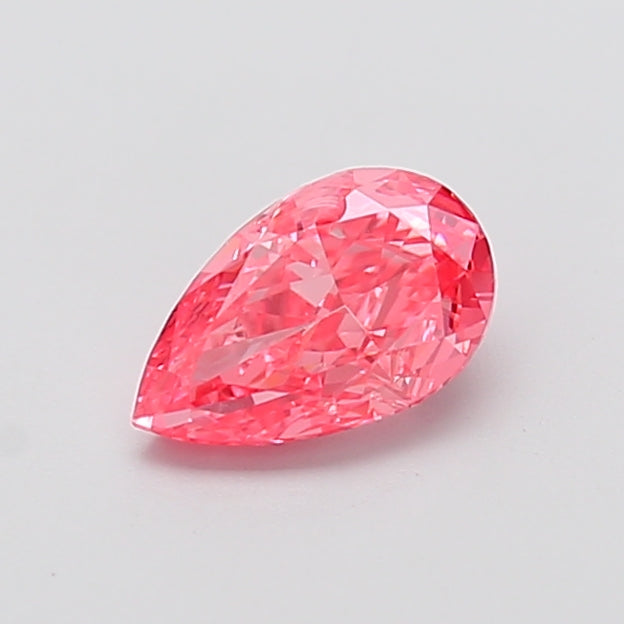1.10 carat fancy vivid pink pear lab grown diamond VS1 clarity