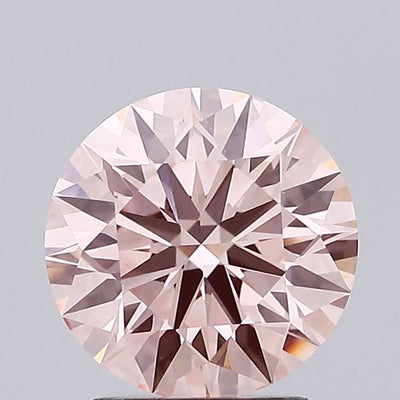 2.05 carat fancy intense pink round lab grown diamond VS1 clarity
