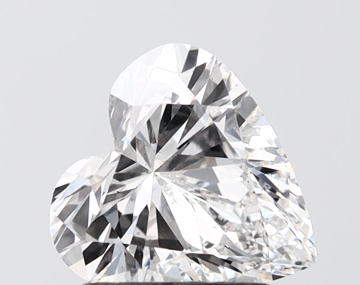 1.52 carat heart lab grown diamond E color SI1 clarity
