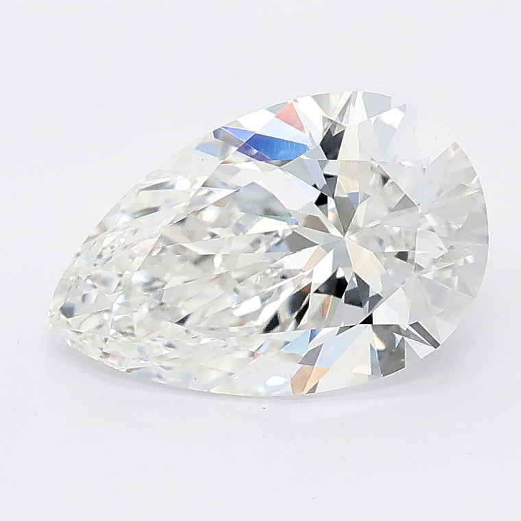 2.01 carat pear lab grown diamond E color VVS2 clarity