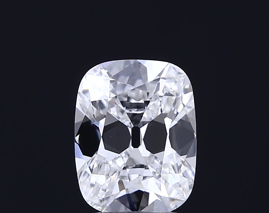 2.41 carat old mine cushion lab grown diamond E color VS1 clarity