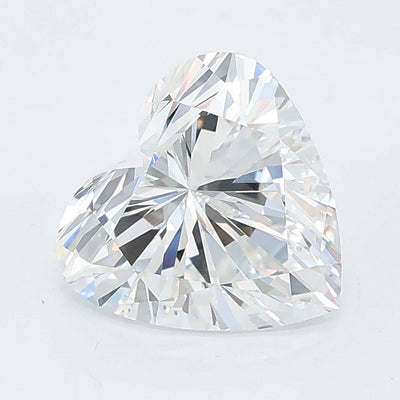 1.58 carat heart lab grown diamond E color VVS2 clarity