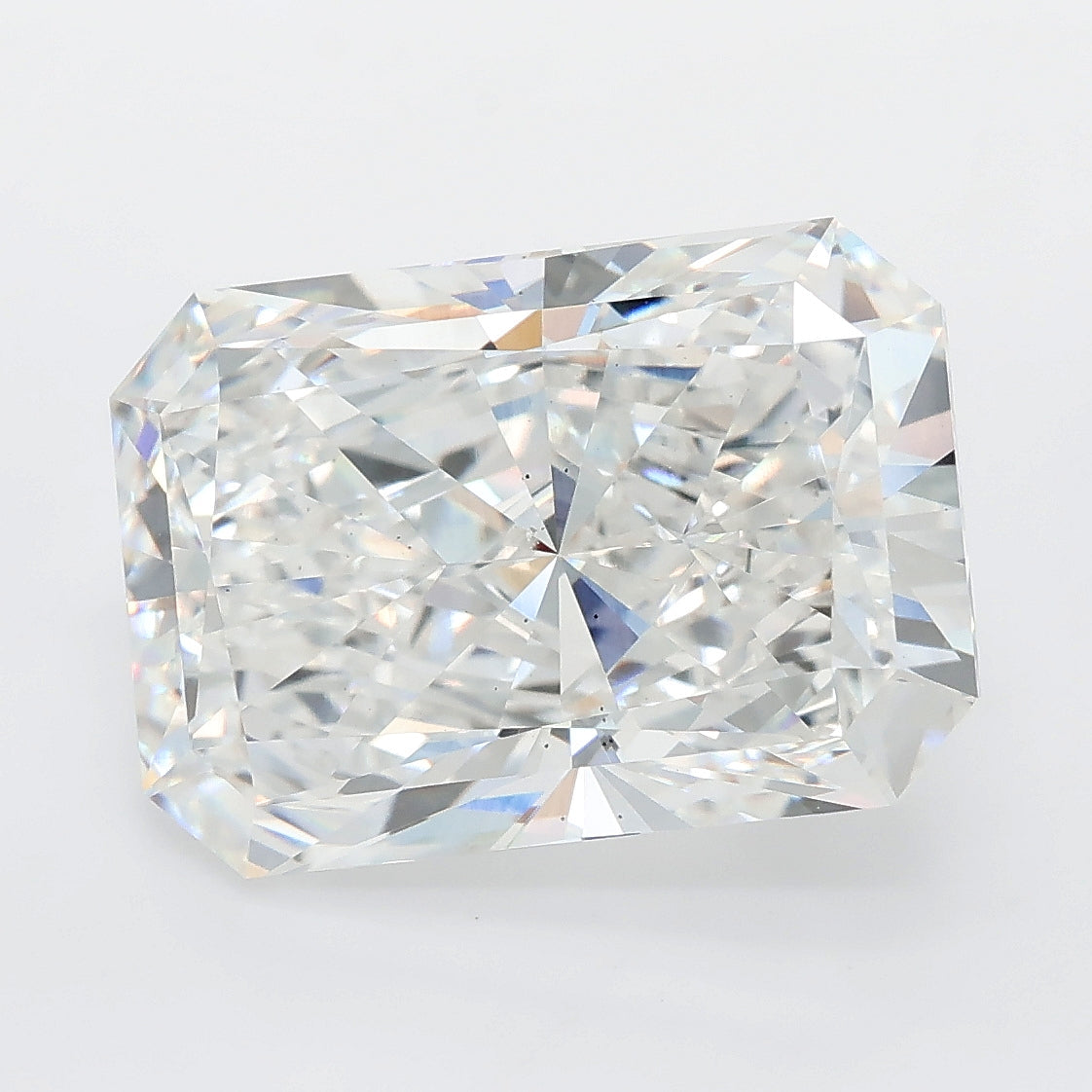 8.07 carat radiant lab grown diamond E color VS2 clarity
