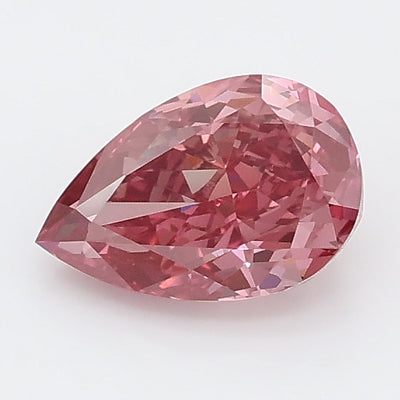 0.94 carat fancy vivid pink pear lab grown diamond VS1 clarity