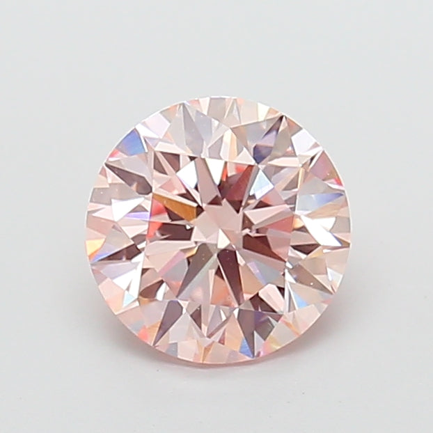 2.51 carat fancy intense pink round lab grown diamond VVS2 clarity