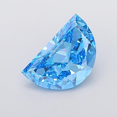 2.00 carat fancy vivid blue half moon lab grown diamond VS1 clarity