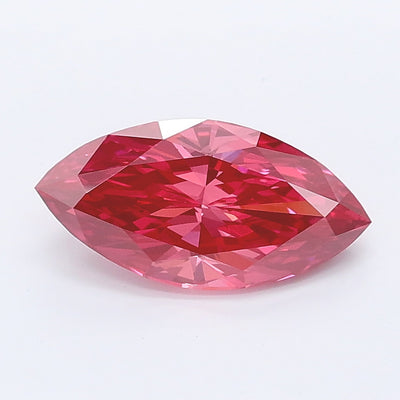 1.29 carat fancy vivid pink marquise lab grown diamond VVS2 clarity